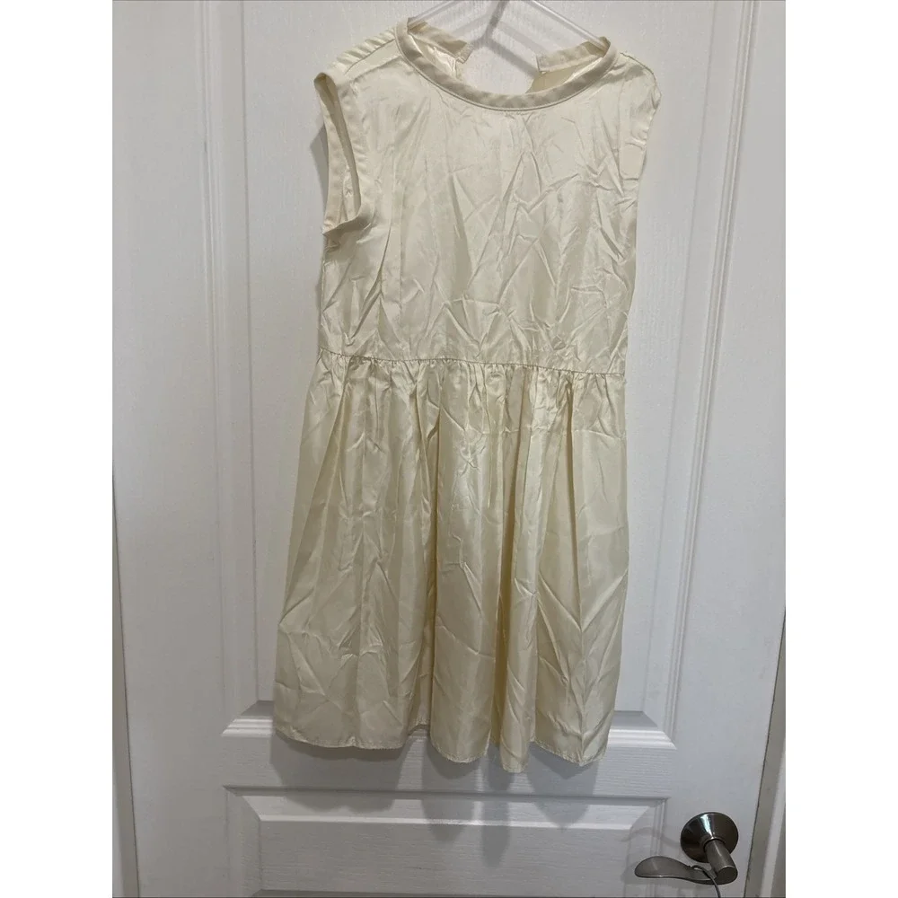 Vtg polly Finders smocked  Girls Party Dress Sz 7  Cottage Prairie + slip READ
